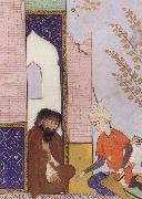 unknow artist Sultan Muhmud of Ghazni depicted as a young Safavid prince visiting a hermit china oil painting artist
